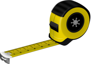 Graphic of a tape measure.
